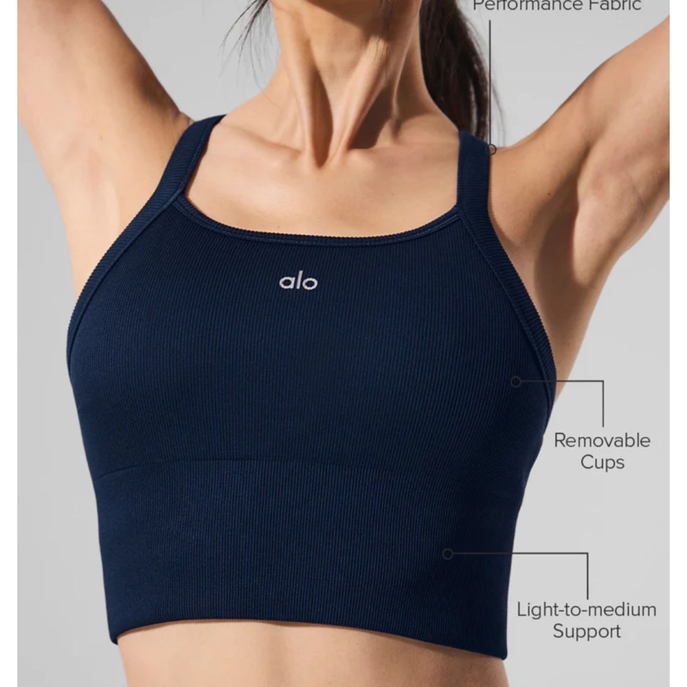 Alo- Seamless Ribbed Favorite Bra Tank